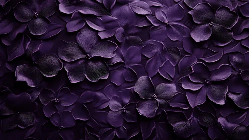 Deep Purple Floral Arrangement with Textured Petals.