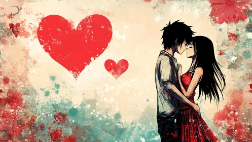 Two Hearts Collide in Love's Quiet Moment.