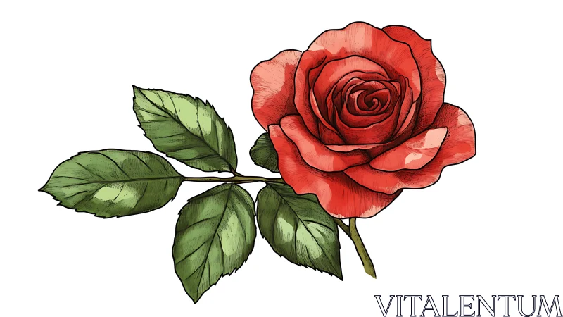 The Crimson Rose Unfolds Its Velvet Geometry