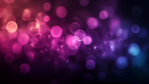 Vibrant Pink and Purple Bokeh Lights Abstract Background.