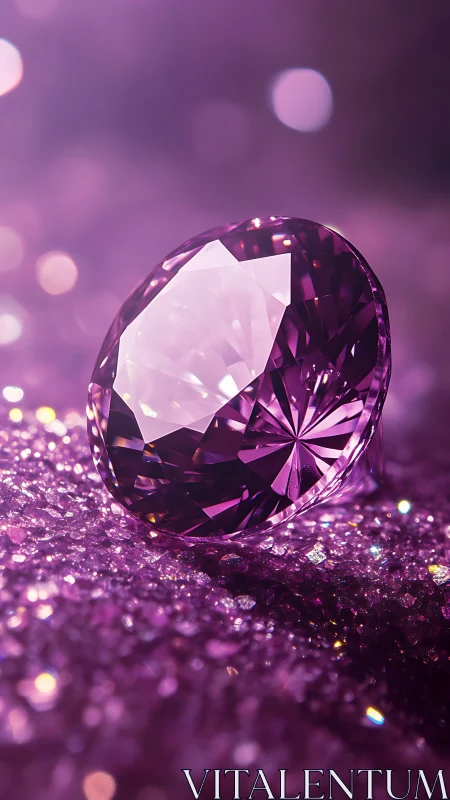 Cut amethyst macro captures complex refraction and bokeh field