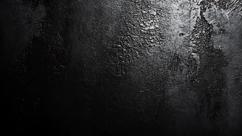 Textured black concrete surface with directional highlights.