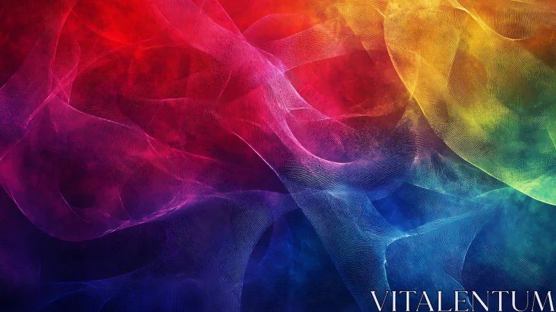 Vibrant multicolor abstract waves with light textures.