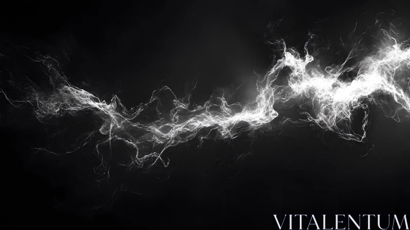 Abstract Electric Energy Wave on a Dark Background in Digital Art.