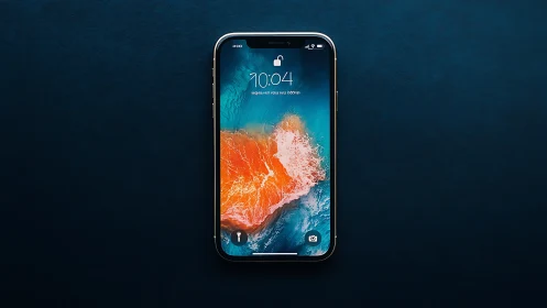 Beautiful iPhone Displaying Stunning Coastal Aerial Photography