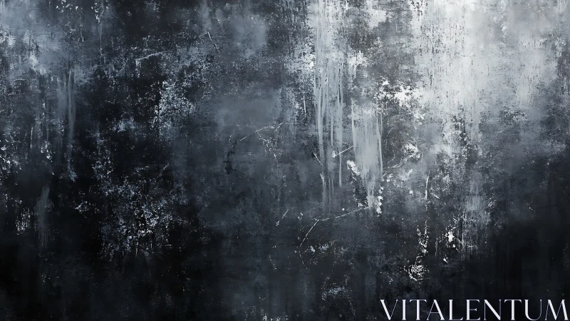 Nocturnal grayscale corrosion field with vertical streak dynamics.