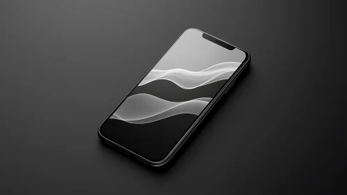 Modern Smartphone Display. Minimalist Monochrome Wallpaper Design.