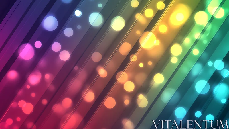 Prismatic streaks and glowing bokeh orbits in neon drift.