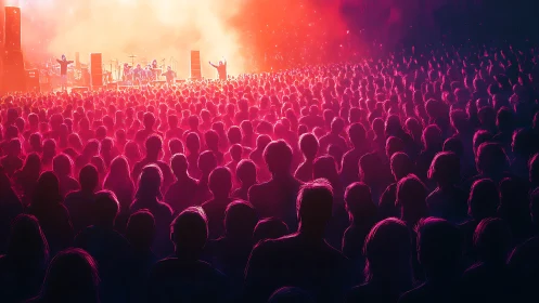Neon concert crowd glowing in a sea of shared sound.