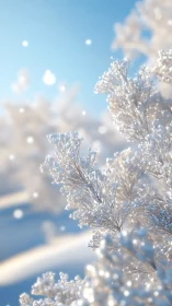 Winter branches whisper quietly in glittering frozen light