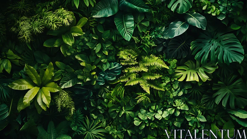 Emerald jungle tapestry where ferns glow like whispered fireflies.