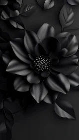 Monochrome Lotus: Nature's Sculptural Poetry.
