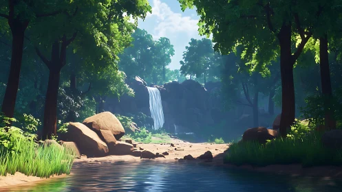 Enchanted Forest Waterfall Sanctuary.