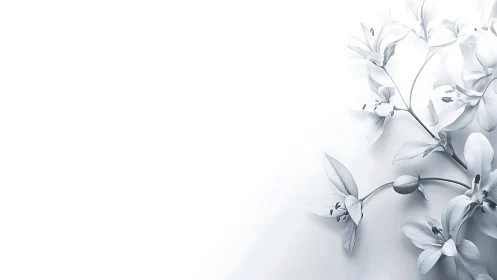 Monochromatic Dendrobium Orchids with Gradient Atmospheric Depth