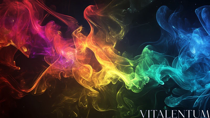 Spectral fluid dynamics of multicolor luminous smoke arcs