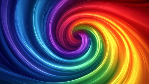 Chromatic vortex with radial spectral gradients and motion blur.