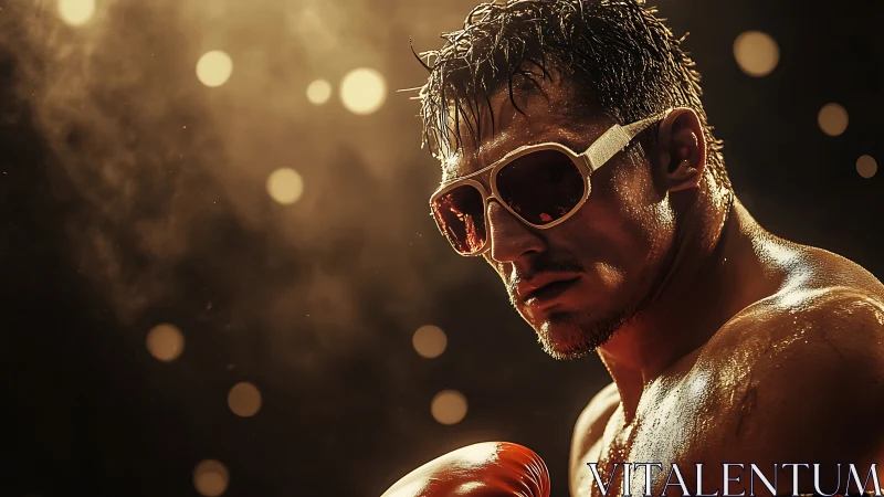 Sweat-Soaked Champion Radiates Glory Through Golden Stage Lights