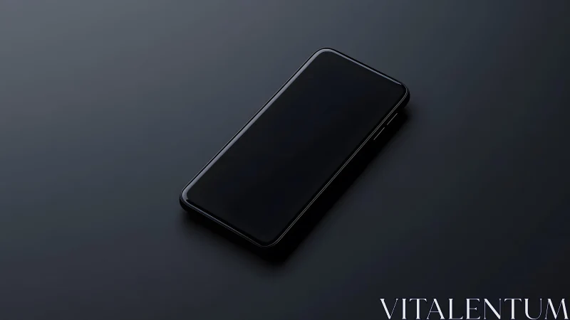 Modern smartphone on dark minimalist background, sleek and elegant style. Modern smartphone on dark minimalist background, sleek and elegant style.