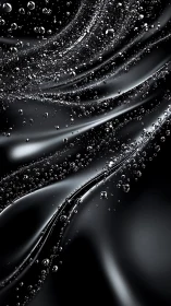 Liquid metal waveforms cascade with suspended micro droplets