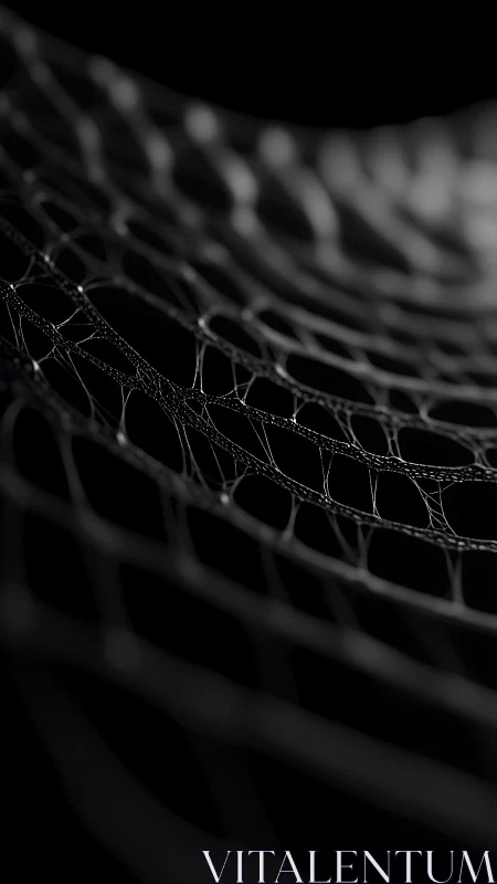 Black net structure captured with shallow depth of field