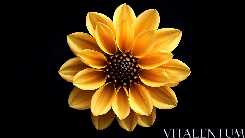 Geometric Dahlia Study: Algorithmic Petal Arrangement and Chromatic Depth.