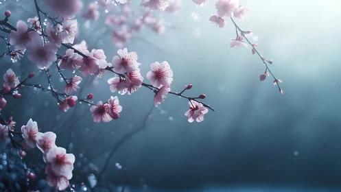 Cherry Blossom Bokeh Study: Atmospheric Depth Analysis.