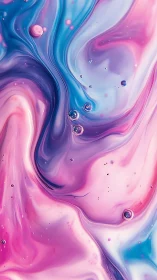 Chromatic fluid dynamics in neon magenta and cyan swirls.