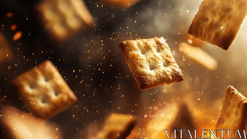 Golden Crackers Dancing in Light.