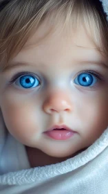 Pure Wonder: A Child's Captivating Blue Eyes.