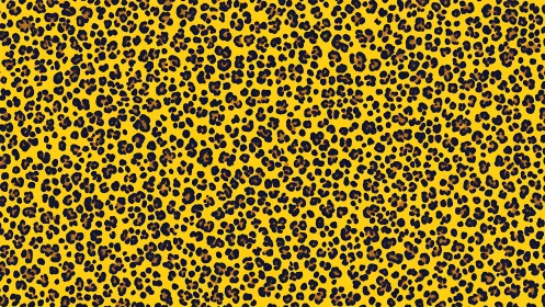 Leopard Print Pattern: Bold Yellow and Black Spotted Design.
