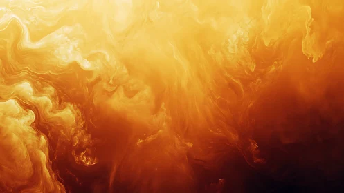 Flowing Fire: Golden Flames Dancing Through Warm Light