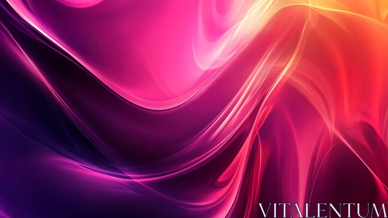 Abstract gradient waves in pink, purple and orange light.