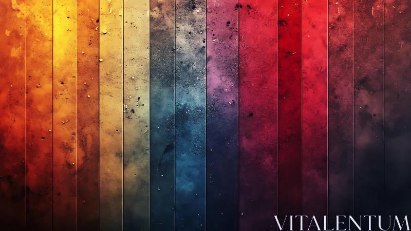 Vertically banded grunge gradient panel with granular surface noise