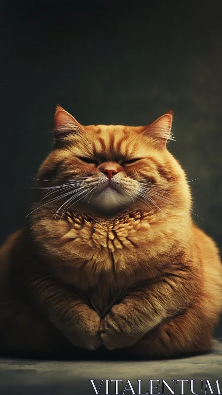 Golden Fluffiness: Portrait of Contentment Embodied.