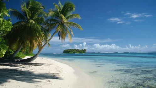 Tropical Paradise Awaits: Palm-Lined Beach Escape.