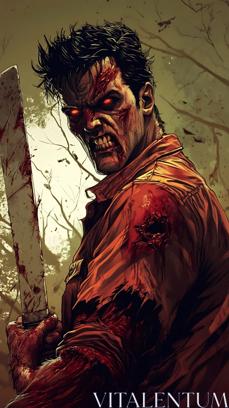 Bloodlit woods cradle a vengeful, machete-wielding fiend.