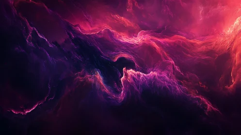 Nebula-like abstract field in magenta and deep violet tones.