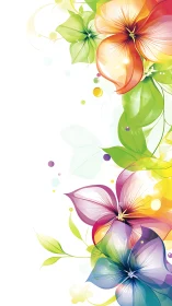 Luminescent Petals Dance Where Watercolors Meet Geometric Wonder