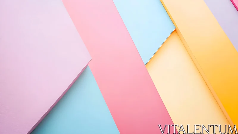 Candy-stripe geometry drifts through soft pastel daylight.