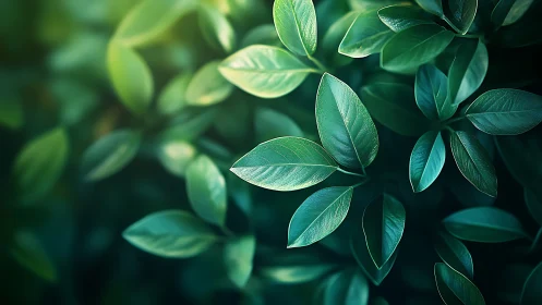 Macro botanical foliage with shallow depth-of-field rendering.