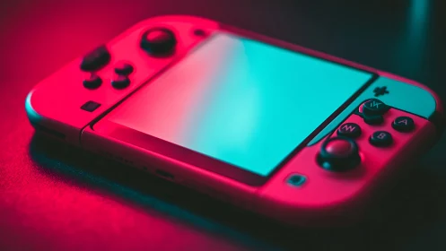 Neon Glow Gaming Console in Vibrant Light.
