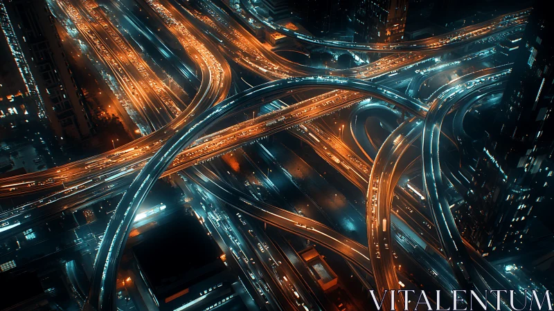 Neon-knotted highways weaving a cybernetic night spell.