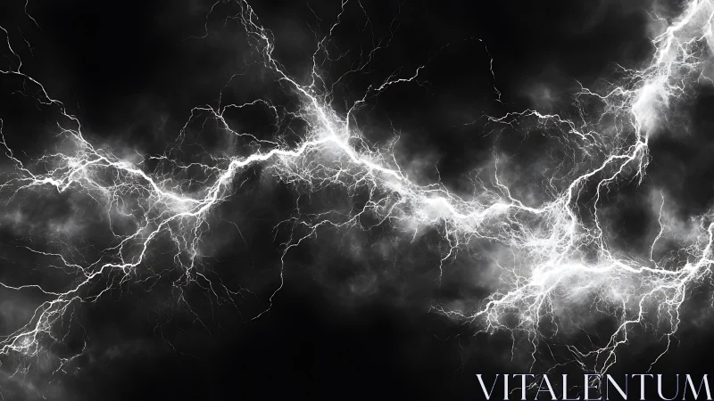 Electric storm energy dances across a dramatic dark sky