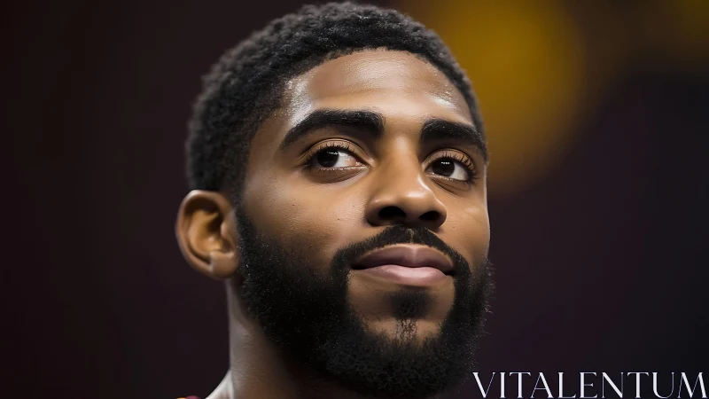Close-up portrait photograph of a bearded man facing forward