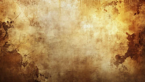 Aged textured surface shows irregular brown and ochre areas