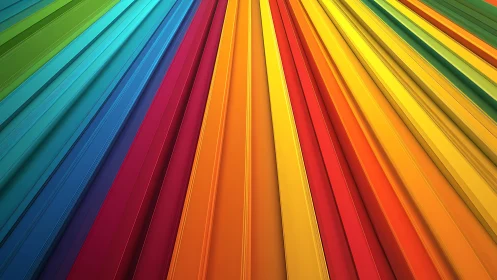 Radiating diagonal color panels form a structured spectrum