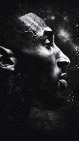 Moody monochrome profile captures focused inner strength