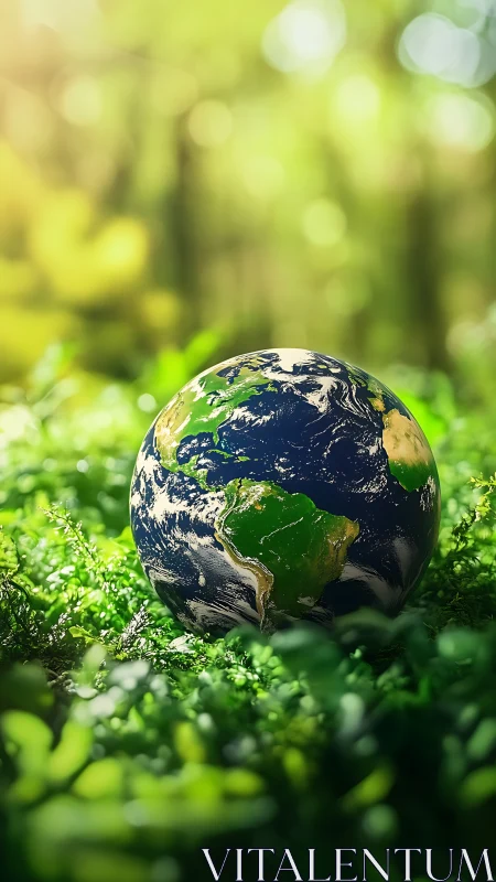 Earth's Quiet Moment in the Moss.