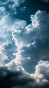 Towering storm clouds catch dramatic high-altitude light.