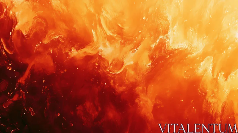 Fluid gradient abstraction with warm chromatic flow.